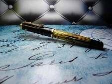 Vintage "Pelikan 400" Tortoiseshell Fountain Pen-14K Gold M Nib-Germany 1950s