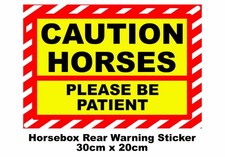 Horsebox Safety Sticker –