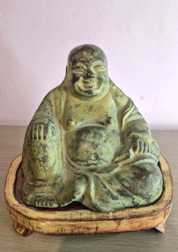 Vintage laughing buddha cast - ,