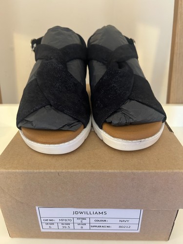 Williams navy leather blend - leather,