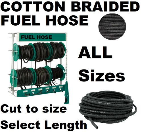 Cotton braided rubber fuel - braided,