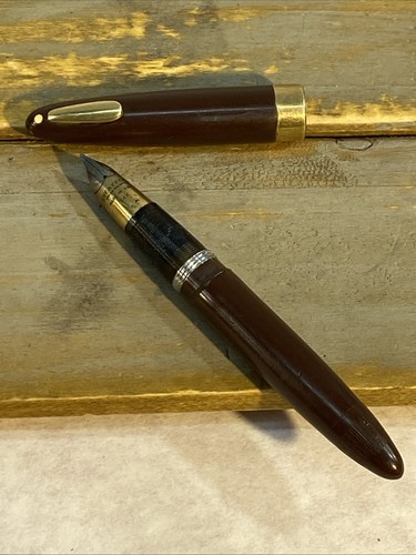 Vintage sheaffer burgundy 14k - sheaffer,