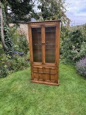 Ercol Golden Dawn Tall Display Cupboard Drinks Cabinet Bookcase Shelves