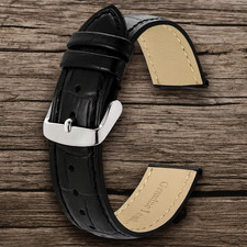 Mens Genuine Black Leather