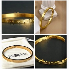 VERSACE Gold Hinged Bangle