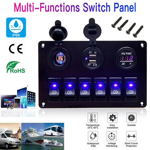 Gang ip67 12v led - 12v, rocker