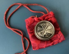 Silver Pyx/Holy Communion Wafer box,  1945,  Engraved, Rare, Religious item