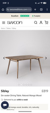 Swoon editions 'Sibley' mango wood 6-seater dining table and bench set