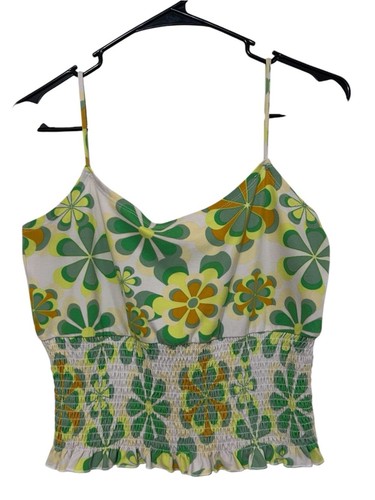 Retro y2k style floral smocked - retro,
