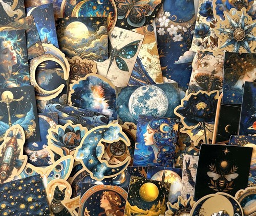 Fantasy stickers gothic moon - fantasy,