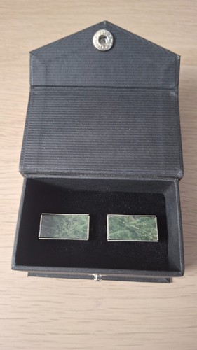 Mens cufflinks modern - modern, green