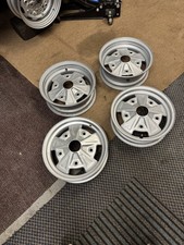 VW BEETLE / BUS 5x 205 Fumagalli  steel wheel  set staggered , rare and cool !!
