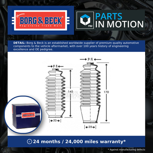 Steering rack boot fits toyota - rack,