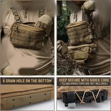 Utility Molles Chest Rig Pouch Adjustable Strap Outdoor Tacticals Chest Bag