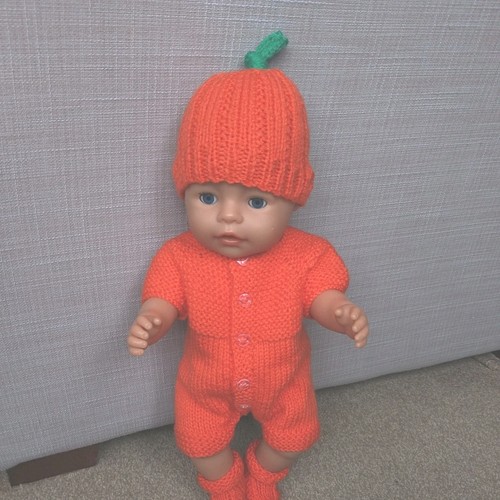 Hand knitted orange - hand,