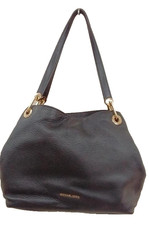 Michael Kors Raven Large Black Leather Shoulder Bag