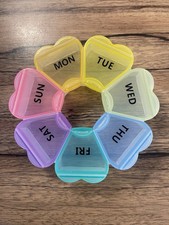  Large Daily Pill Box 7 Day Week Organiser Storage Rainbow Medicine Dispenser