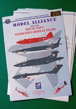 Model Alliance 1/48 scale Scimitar / Sea Vixen partial decal sheet