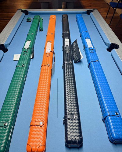 Vibrant leather weave pool - leather,