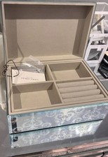 Laura Ashley Josette Mirror Jewellery Box/dressing Table Ring Storage Trinket
