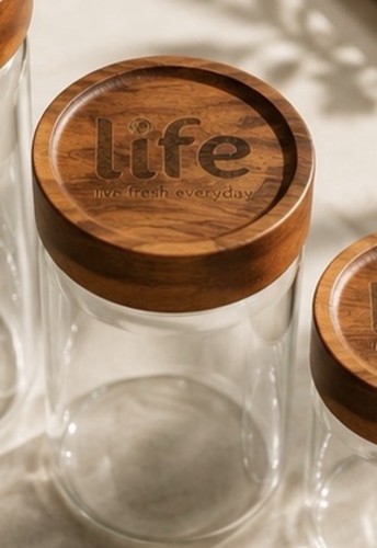 Medium glass jar - glass, (550ml)