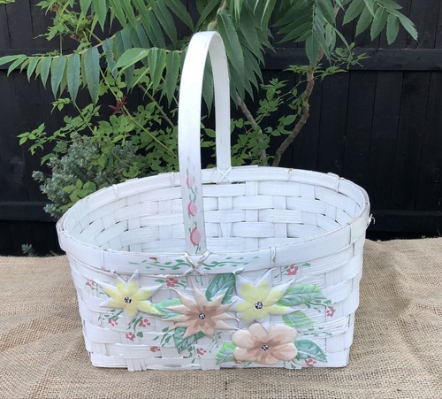 Vintage hand painted wicker - vintage, hand-painted