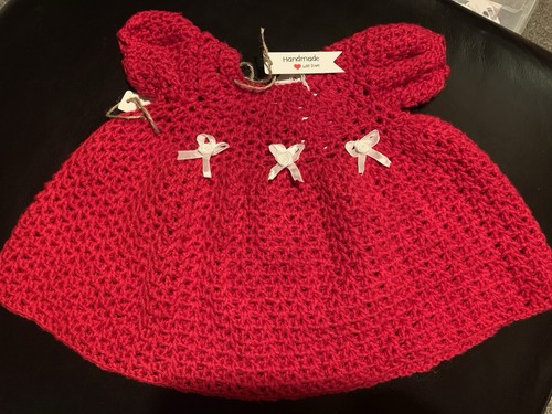 Hand crocheted baby girl dress - baby,