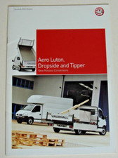 Vauxhall . Movano . Aero Luton, Dropside and Tipper , 2004 Sales Brochure