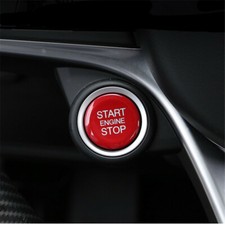 DIY Red ABS Car Front Engine Start Button Trim For Alfa Giulia Stelvio 17 18 19