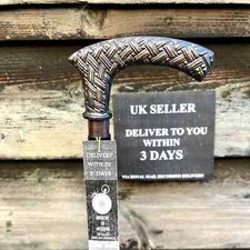 Elegant Sturdy Black Colour Foldable Wooden Walking Stick - Finest Wood Cane