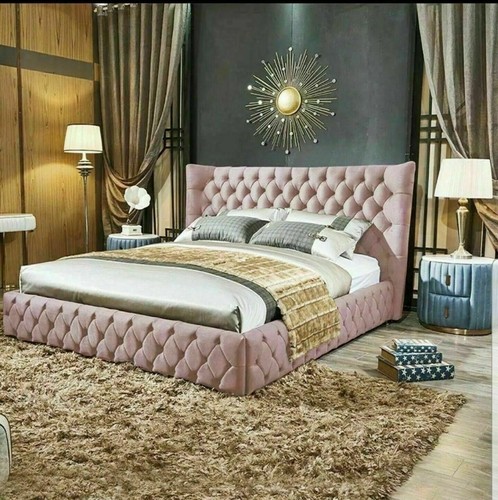 Luxury winged upholstered bed - luxury,