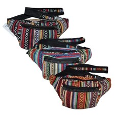 Gheri Woven Cotton Bum Bag Hippy Boho Ethnic Festival Holiday Money Belt