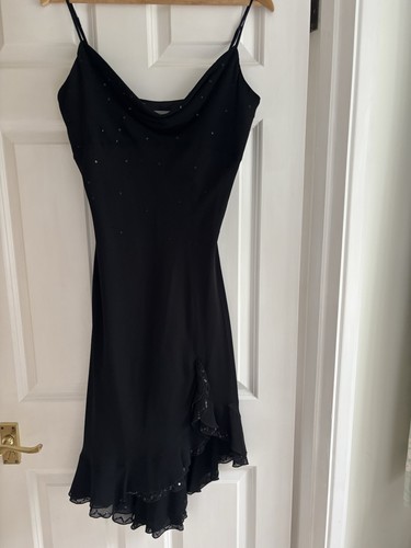 Vintage black silk - m&s, cowl