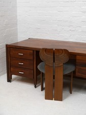 Jorge Zalszupin 1960s Rosewood Desk, Brazilian Modernist vintage midcentury