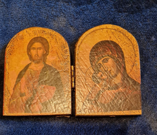 Our lady and christ wooden - lady,