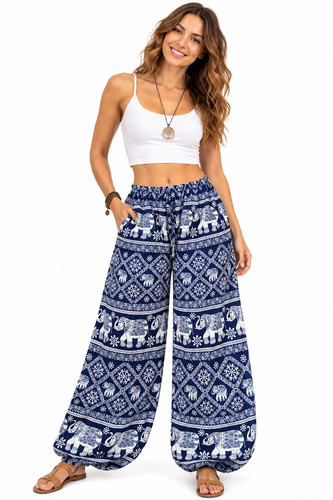 Womens navy elephant harem - womens,