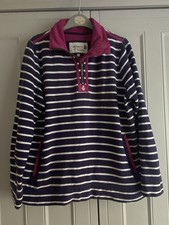 Tayberry Navy White Purple  striped Top/Sweatshirt.  M