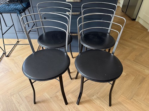 Dining chairs black - 4,