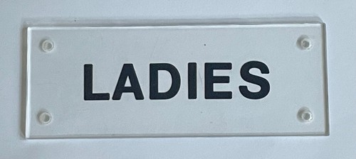 Vintage acrylic ladies toilet - acrylic,