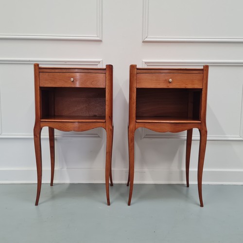 French cherry wood bedside - french,