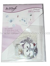 IN 2 CRAFT DIY XMAS CARD KIT CHRISTMAS SET 5 MAKE YOUR OWN CARDS EMBELLISHMENTS