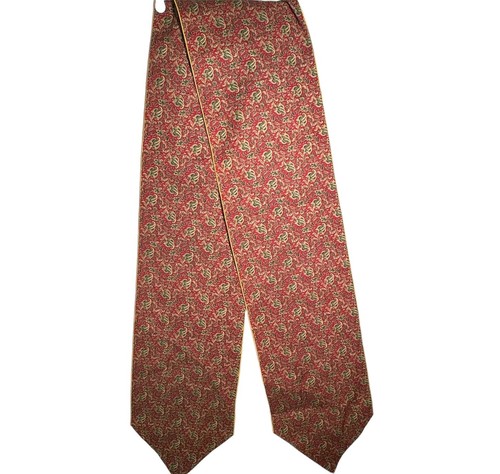 Red gold paisley floral - gold, cotton