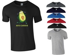 Avocardio T Shirt Vegan Funny Gym Workout Avocado Fittness Exercise Gift Men Top