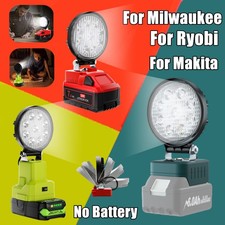 Cordless LED Work Light for Dewalt Ryobi Makita Milwaukee 18Volt Lithium Battery