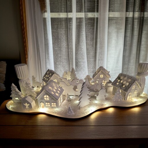 Christmas village scene - village,
