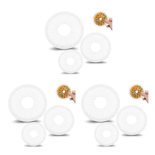 White plastic ribbon rosette - plastic,