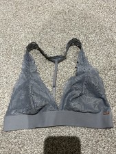 Victoria Secret Pink Women’s Bralette Grey Lace Size Small New No Tags