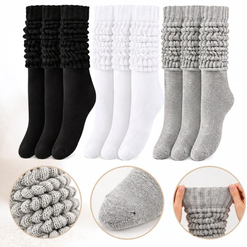 3pairs ladies slouch socks - ladies,