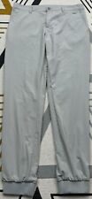 Men's J. LINDEBERG CUFF JOGGER CHINO PANT White Grey SIZE 32x30 £130
