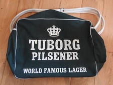 VINTAGE TUBORG PILSENER LAGER BAG HOLDALL RARE BEER BREWERY MANCAVE GENUINE PUB
